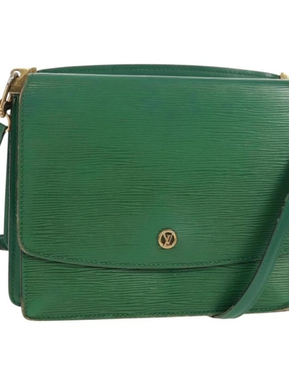 LOUIS VUITTON Epi Grenel Shoulder Bag Green M52364 LV Auth 160435